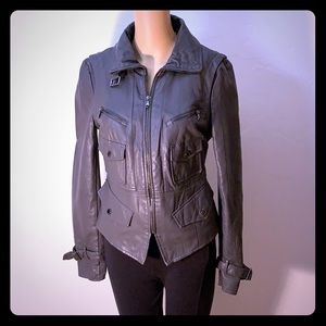 Kenneth Cole Reaction faux leather moto jacket